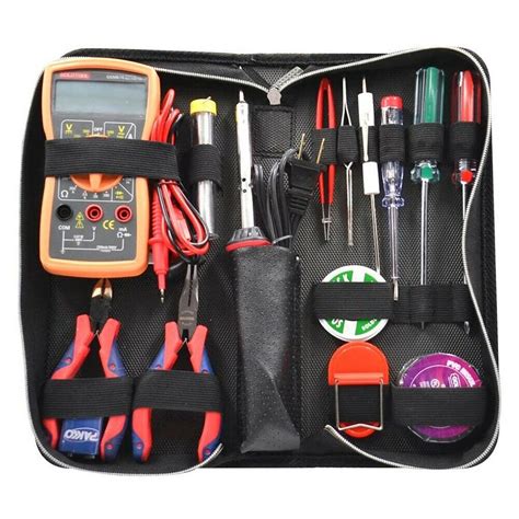 complete electrical tools box|electrical tool kit with multimeter.